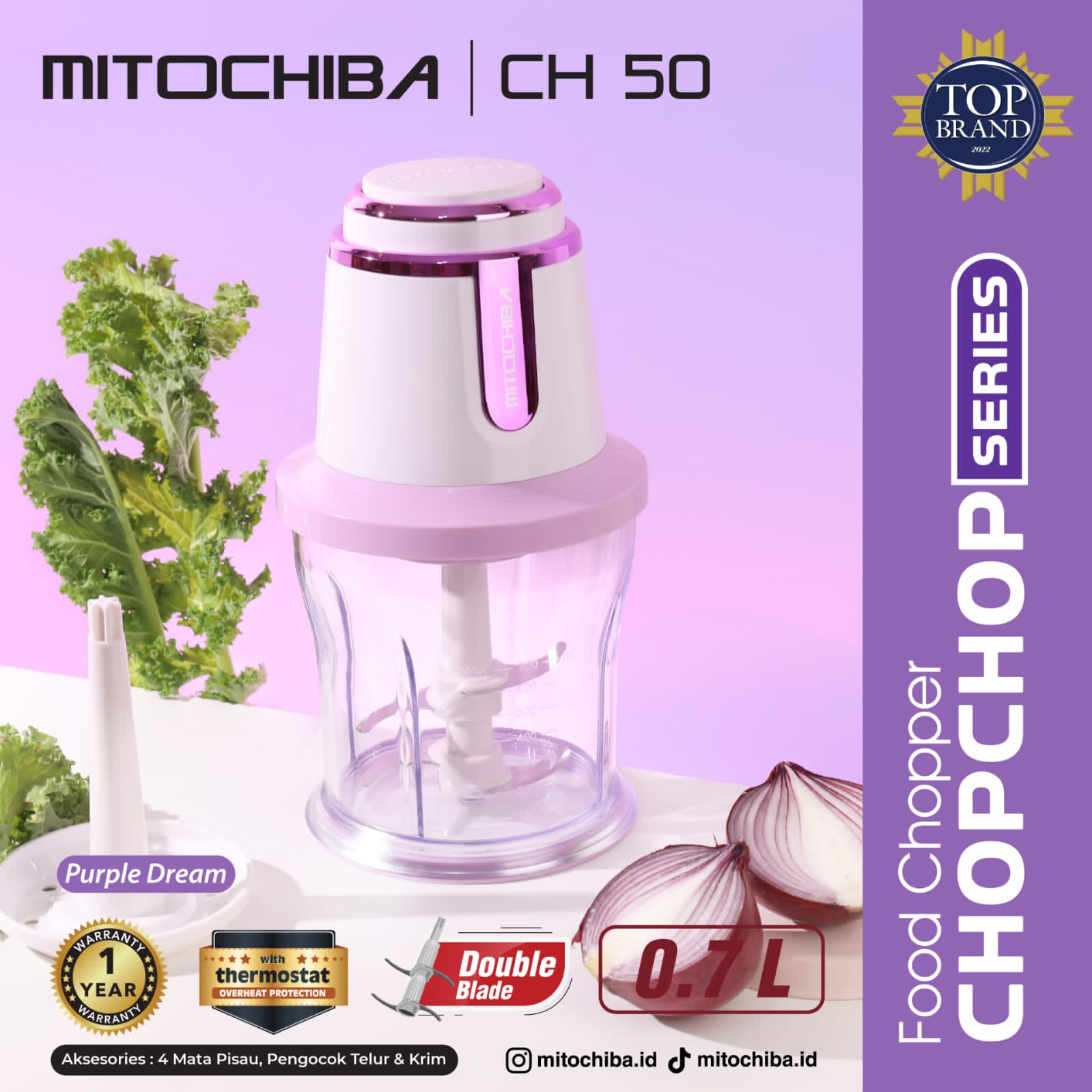 Mitochiba Mito Food Chopper Ch 50 CH50 CH50 Chopper Blender Lazada