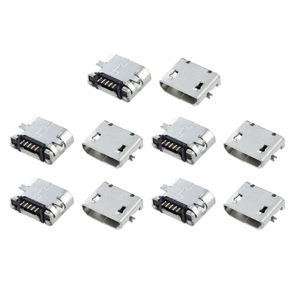 10 Pcs Spare Parts Type B Micro USB Female Jack Connector Port Socket