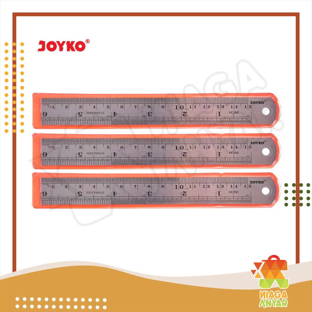 NA JOYKO Stainless Steel Ruler Penggaris Baja / Penggaris Besi | Lazada ...