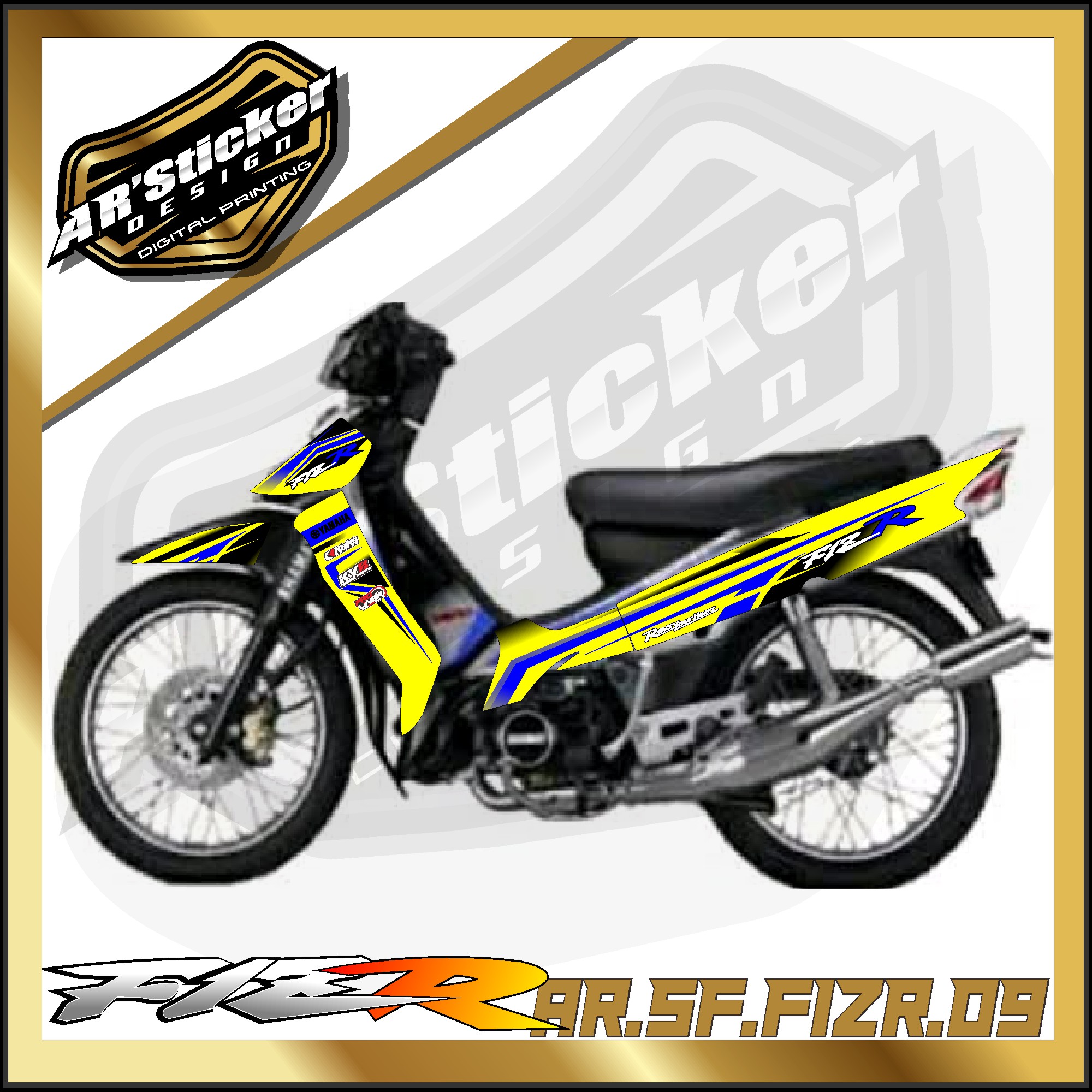 FIZ R STICKER STRIPING FIZ R STIKER MOTOR YAMAHA FIZR LIST VARIASI HOLOGRAM AR 09 Lazada Indonesia