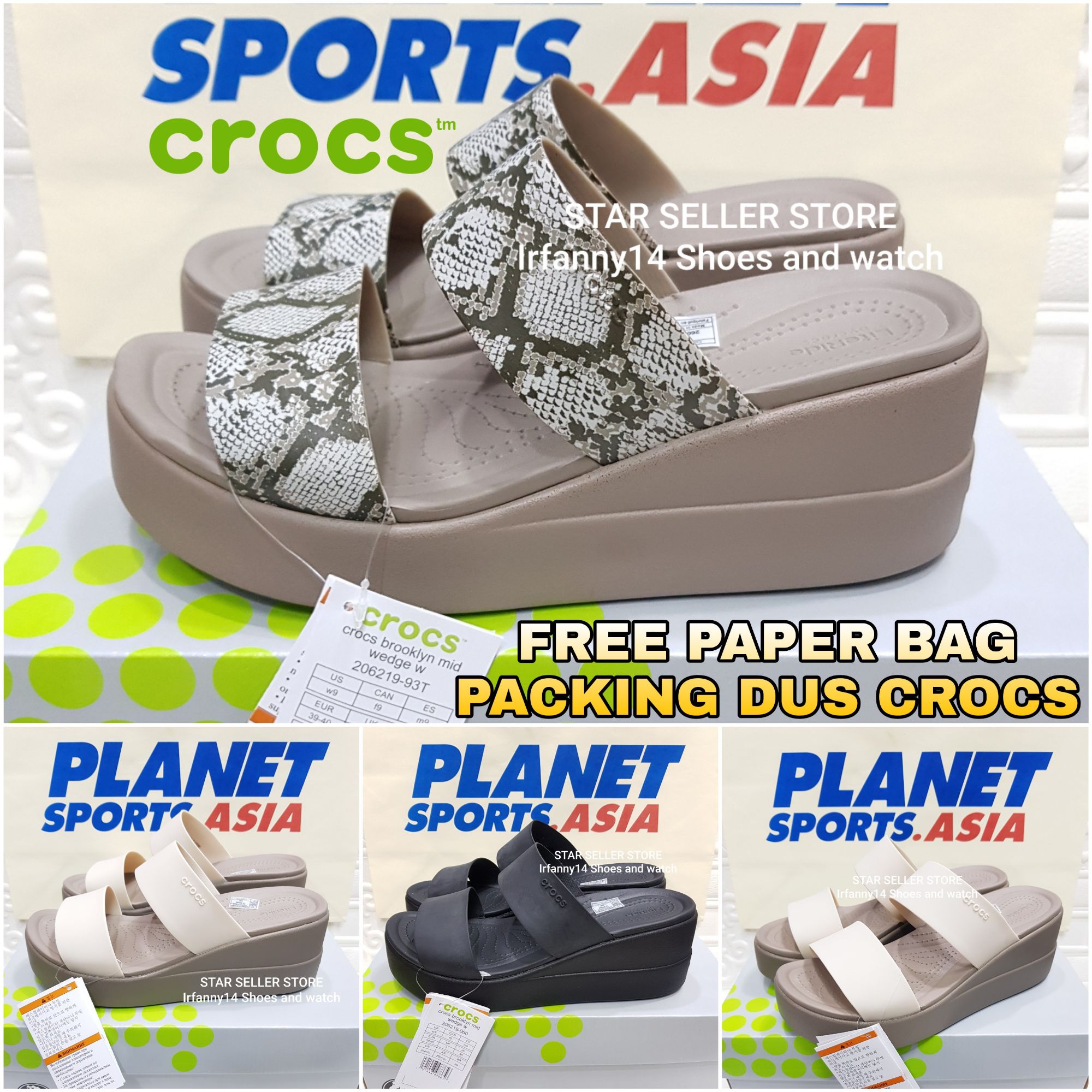 Jual Crocs Brooklyn Wedges Terbaru 