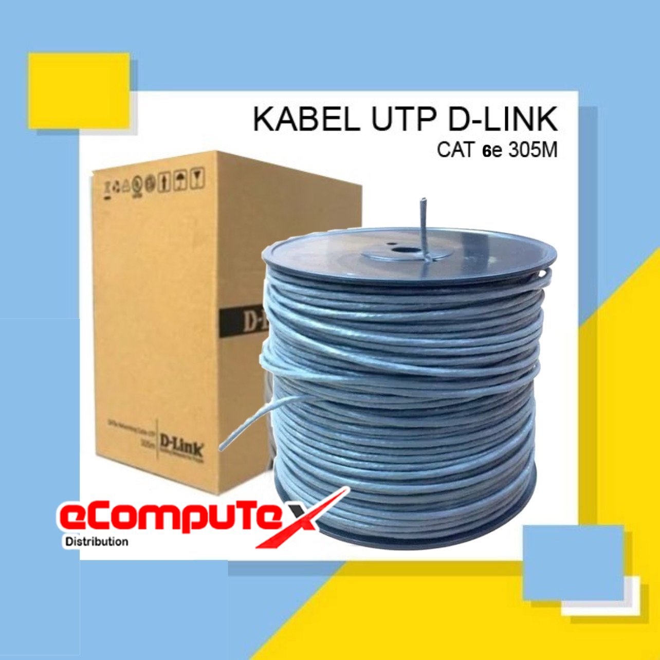 KABEL LAN DLINK CAT 6 CABLE UTP CAT 6 305M/ROL DLINK Lazada Indonesia