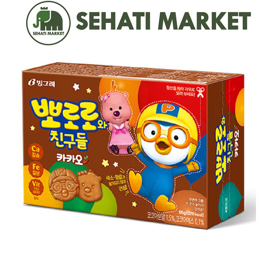 BINGGRAE PORORO KOREA BISCUIT BISKUIT CACAO 65g | Lazada Indonesia