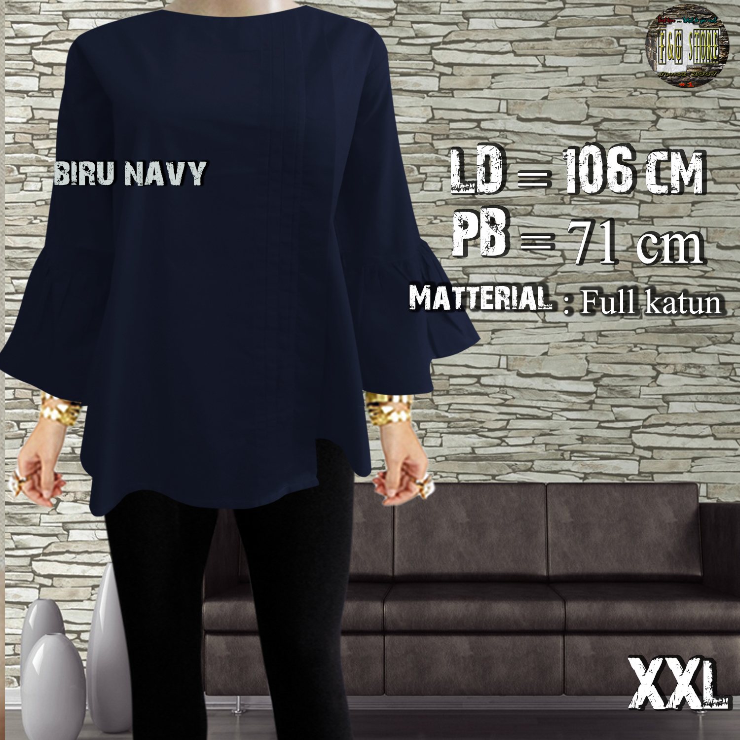 F G Baju Atasan Wanita Blouse Wanita Atasan Wanita Lengan Terompet Pleated Lazada Indonesia