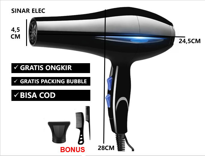 Hairdryer Hot and Cold Air 400wat