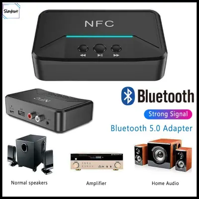 BT200 NFC Bluetooth 5.0 Audio Receiver Wireless Stereo Bluetooth Audio Adapter NFC 3.5mm AUX RCA Music Sound Car Speaker Newest