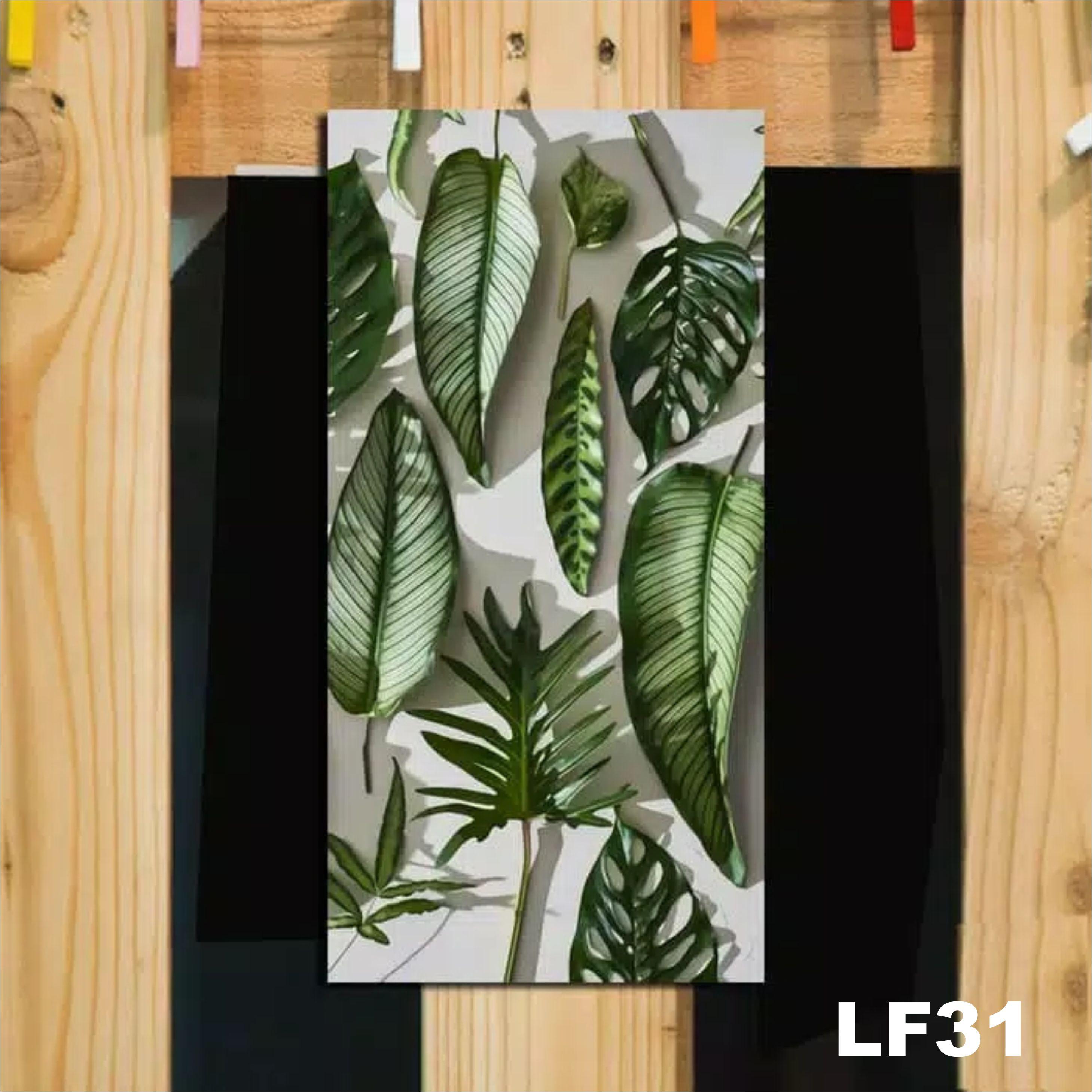 Hiasan Dinding Wall Decor Shabby Chic Panjangan Poster Kayu Leaf Dekorasi Rumah LF31