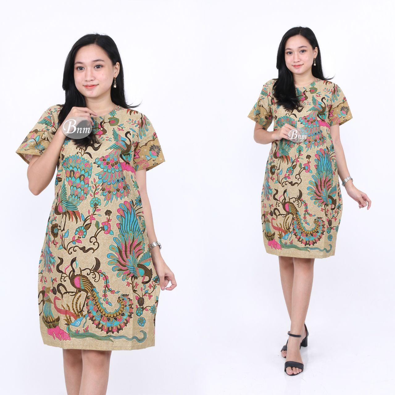 Baju Batik Batik Kmebar Putra Atasan Batik batik wanita Lengan Pendek Dress  batik Tunik batik Batik modern Batik wanita Motif Merak M L XL