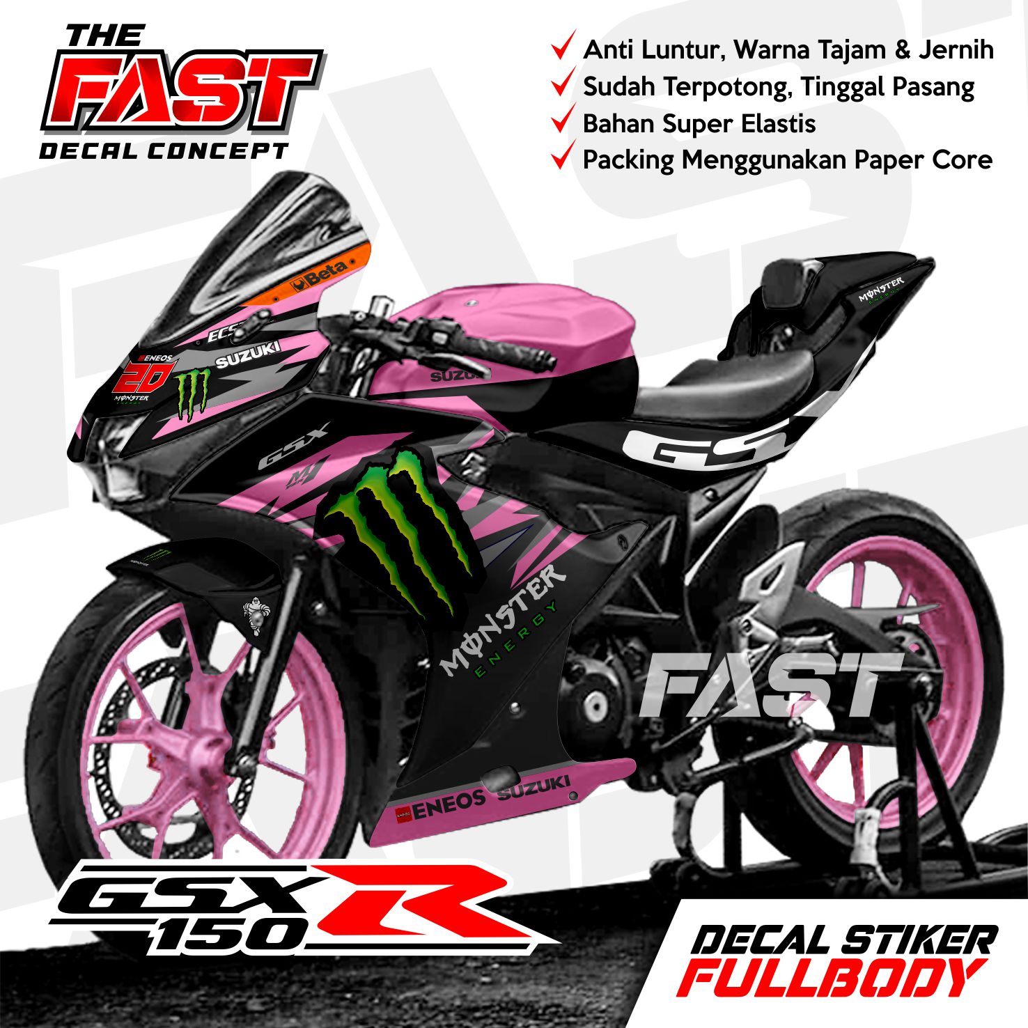TERBARU BISA COD Decal Gsx R150 Full Body Racing MotoGP Variasi Stiker ...