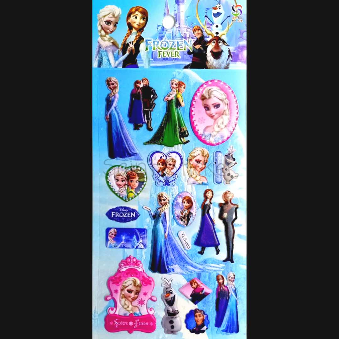 Gambar Tempel Sticker Stiker Anak Timbul Karakter Disney Princess Elsa Frozen Lazada Indonesia