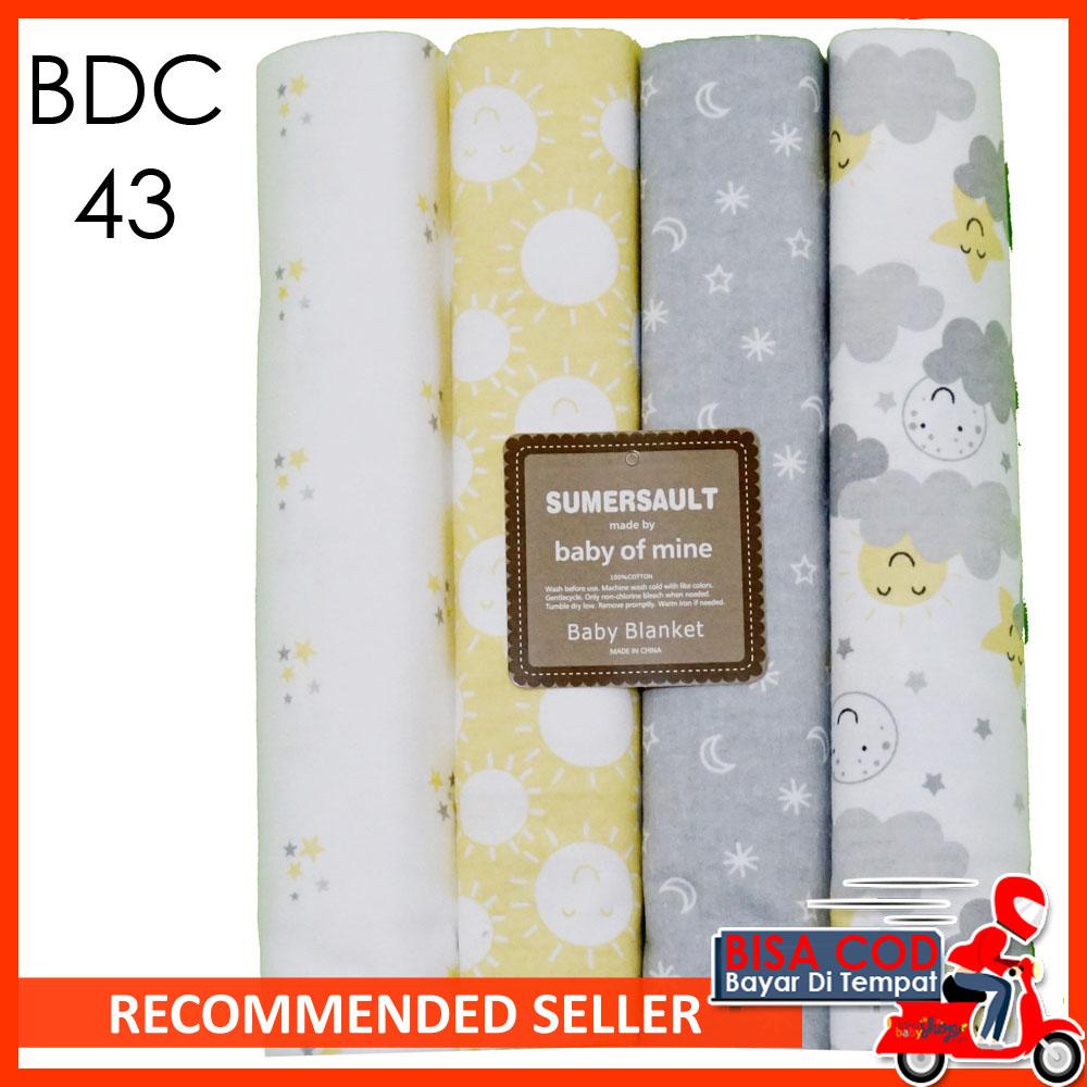 [ BISA COD ] Bedong 4in1 motif BDC-43 Kain Bayi Carter Selimut Isi 4 Alas Kain Halus Lembut