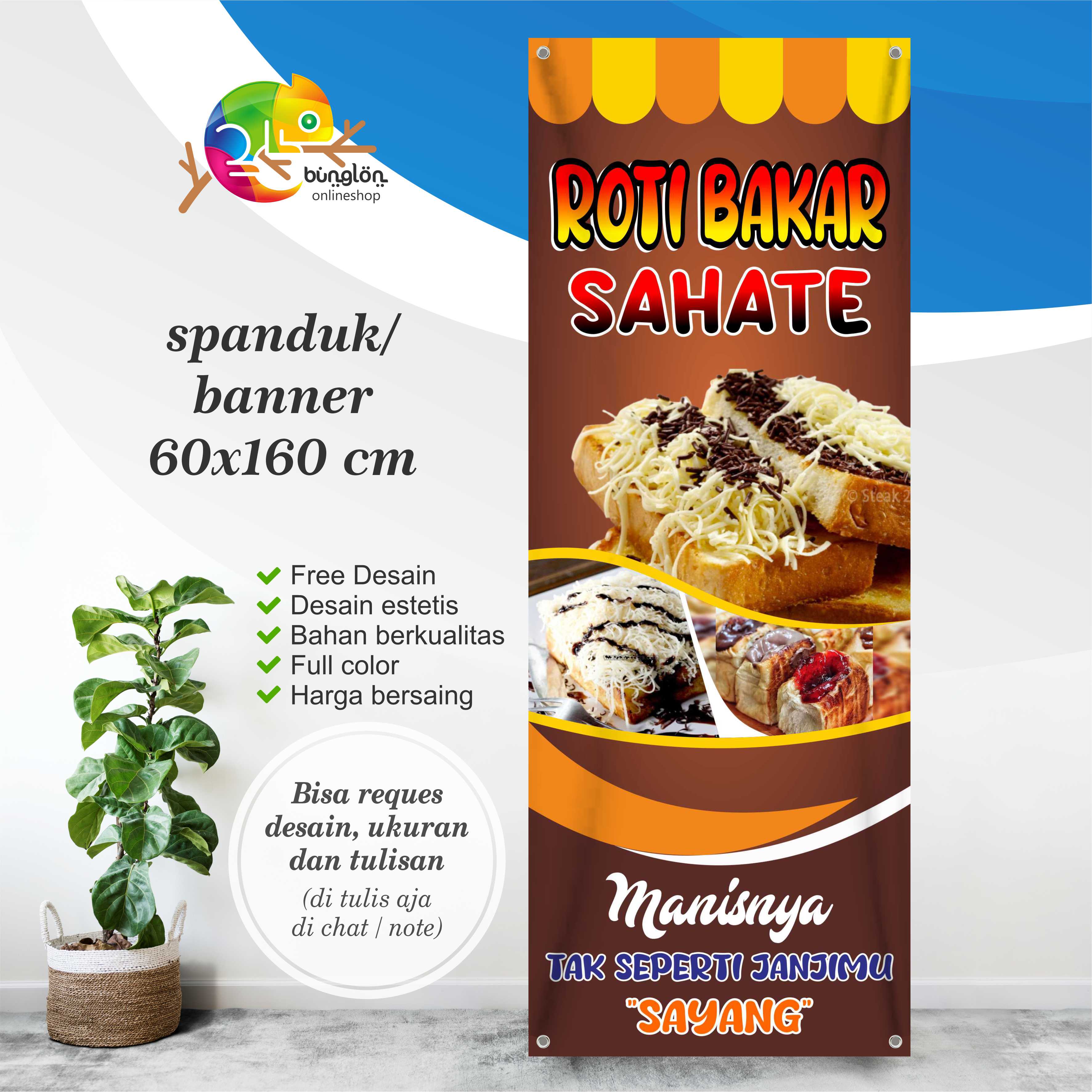 60×160 Spanduk Banner Roti Bakar Spanduk Martabak Lazada Indonesia ...