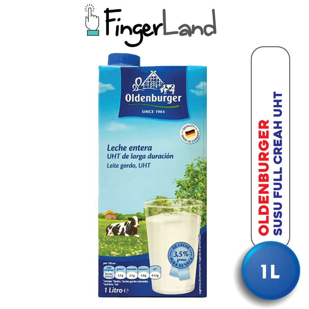 OLDENBURGER Full Cream Milk 3,5% Fat 1 Liter Susu Full Cream | Lazada ...