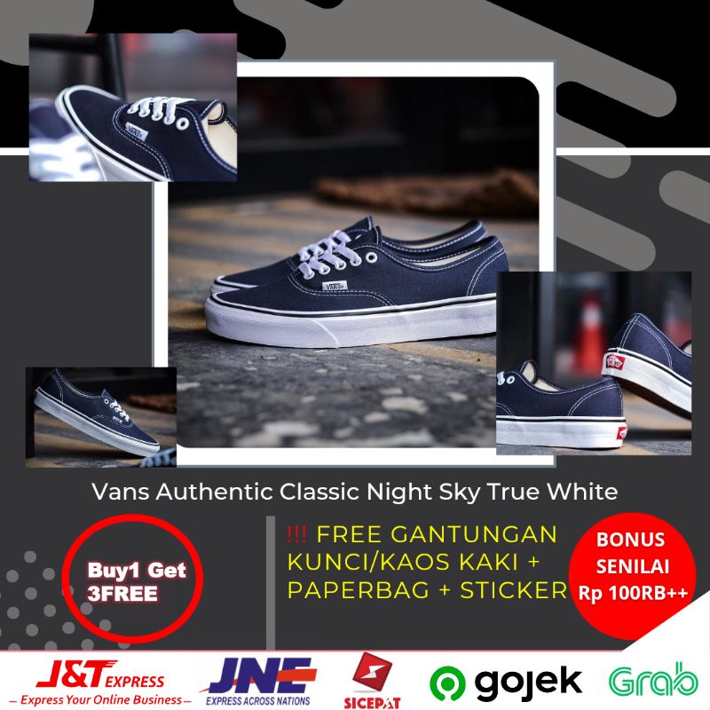 Authentic Shoes Night Sky True White Vans Vans Authentic Classic