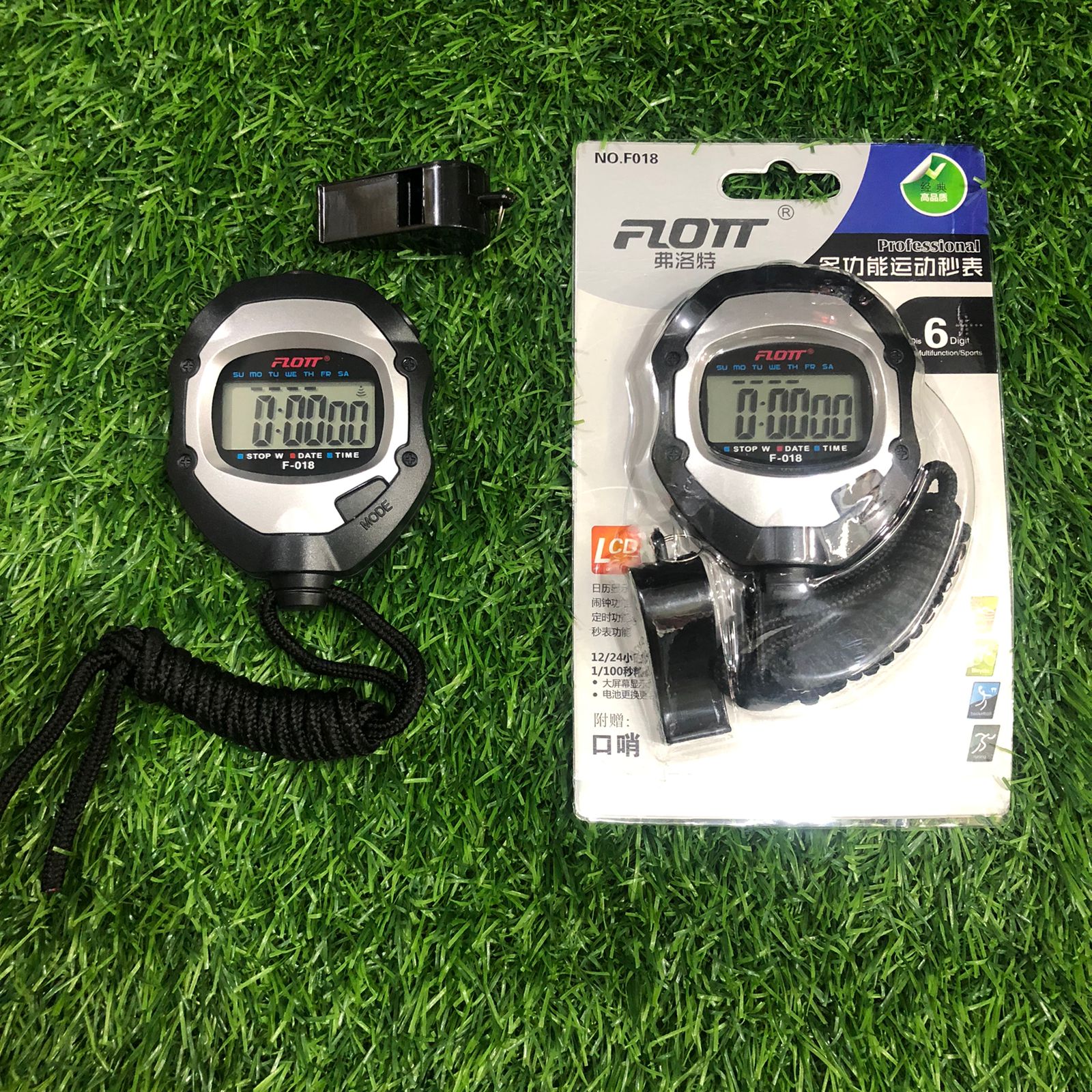 FLOTT PROFESIONAL DIGITAL STOPWATCH. RUNNING/SPEED TRAINING. TIME. DATE.  ALARM. FREE WHISTLE/WISEL.