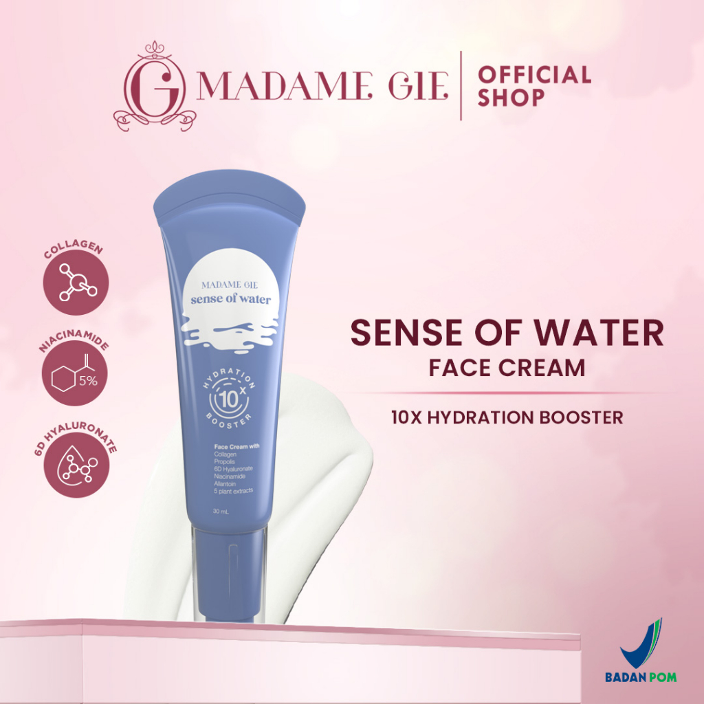 Madame Gie Sense Of Water - Face Cream Moisturizer 10x Hydration Booster