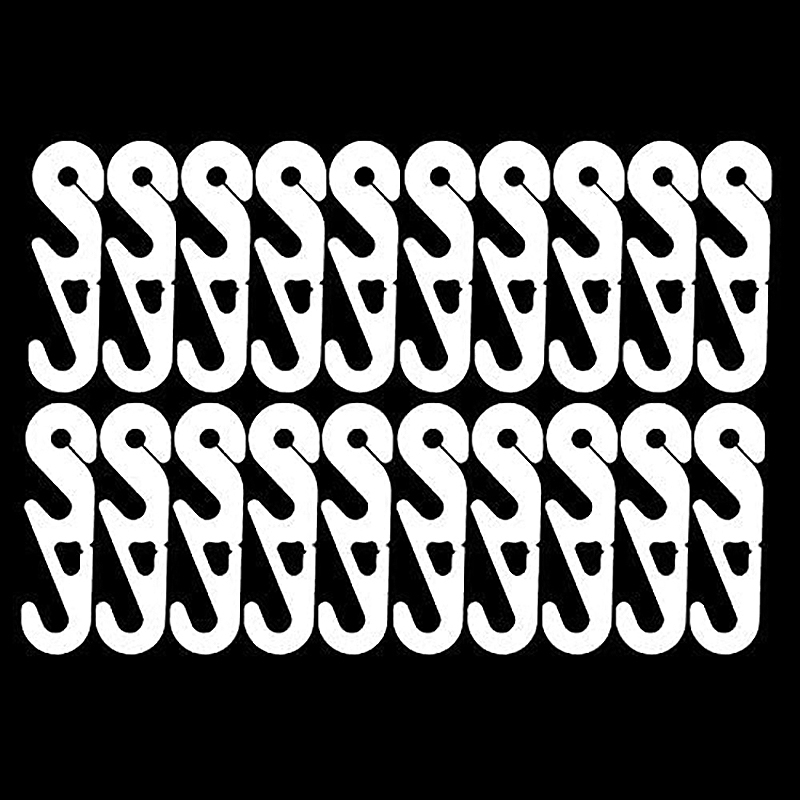 50 PCS S Hook Extension Adjustable Anti-Slip Ear Loops Retainer for Face Shield Band