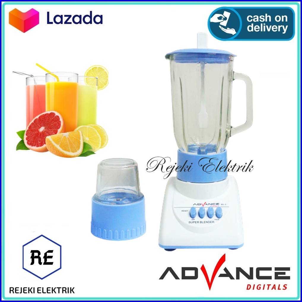 ADVANCE Blender BL-2 Gelas Kaca Berkulitas 1,2 Liter - Bergaransi Resmi