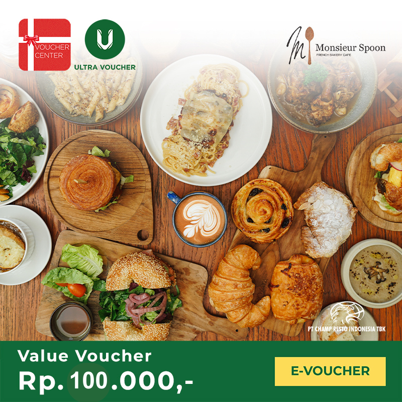 Voucher Digital Monsieur Spoon Rp 100.000 Voucher Value Lazada