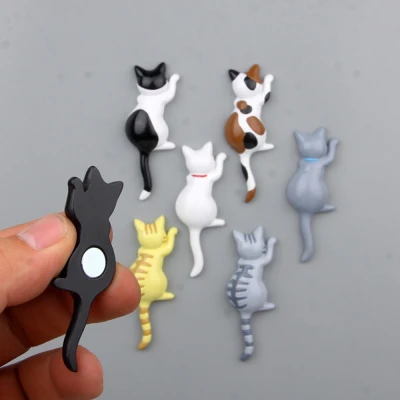 ZHUWE Creative Cartoon 3D Cute Refrigerator Magnet Cat Fridge Sticker Hooks