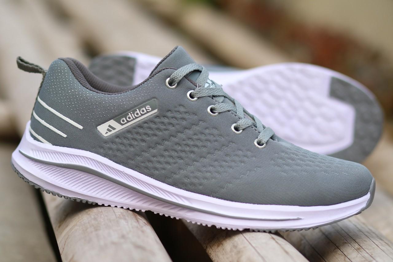 Sepatu Sneakers Olahraga Pria Terbaru Adidas Running Superflex Flyknite Premium Import Quality - Abu