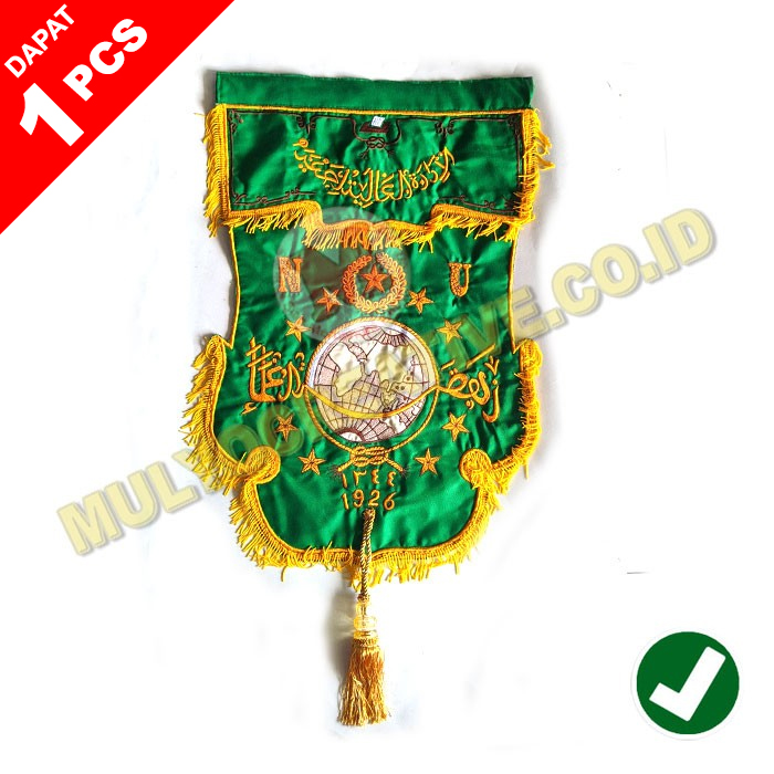 Bendera Rumbai Logo NU Bendera Bludru Tebal Model Rumbai Gantung Murah ...