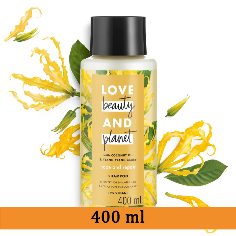 Love beauty & hope and repair coconut oil & ylang ylang shampo