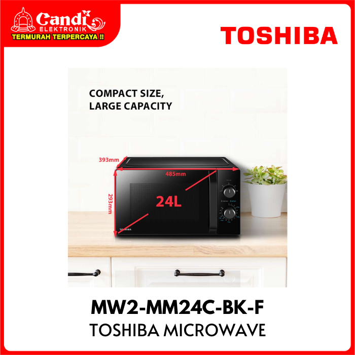TOSHIBA Microwave 24 Liter Low Watt MW2-MM24C-BK-F Microwave