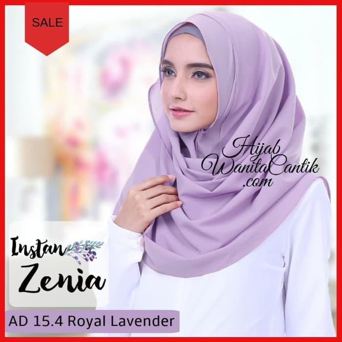 Pashmina Instan Kerudung Hijab Jilbab Pastan Instan Zenia - Cyclamen Pink
