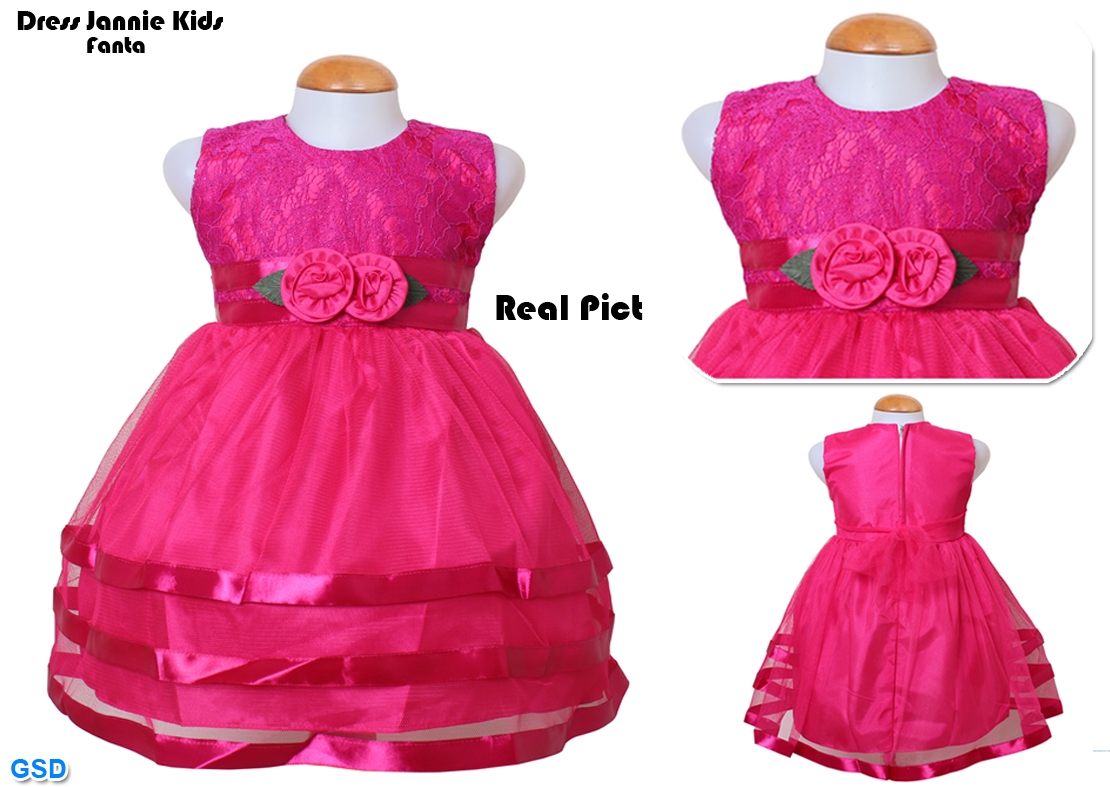 Murah / Dress Bunga Tempel / Gaun Pesta 