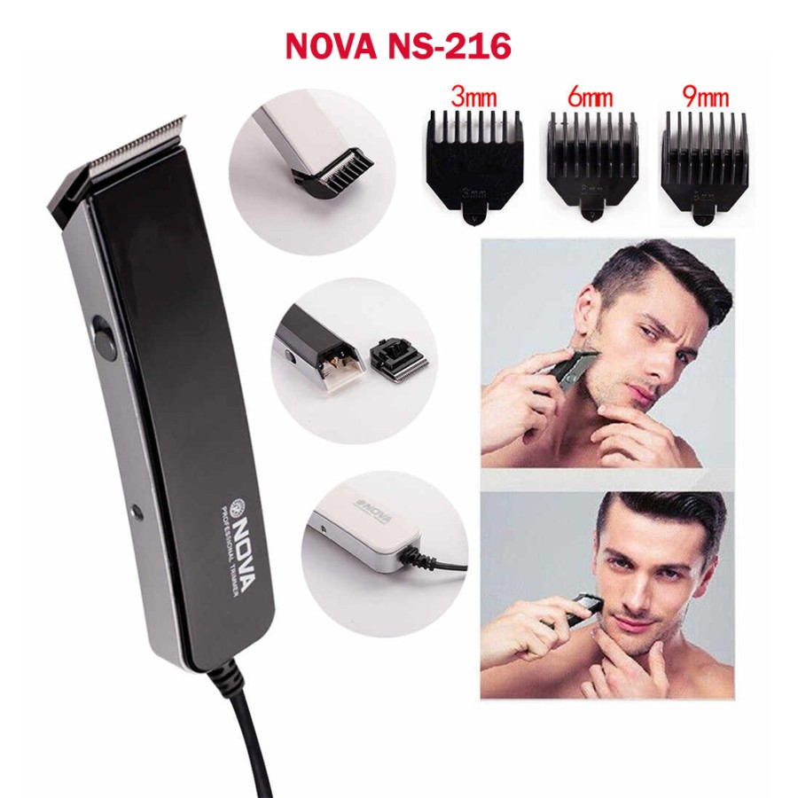Alat Cukur cukuran Rambut Cas NOVA 216 / Cukuran Jenggot Kumis | Lazada ...