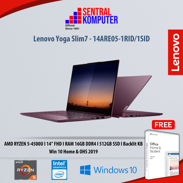 Lenovo Yoga Slim 14ARE05-1RID/1SID AMD RYZEN 5-4500U|Win 10 H