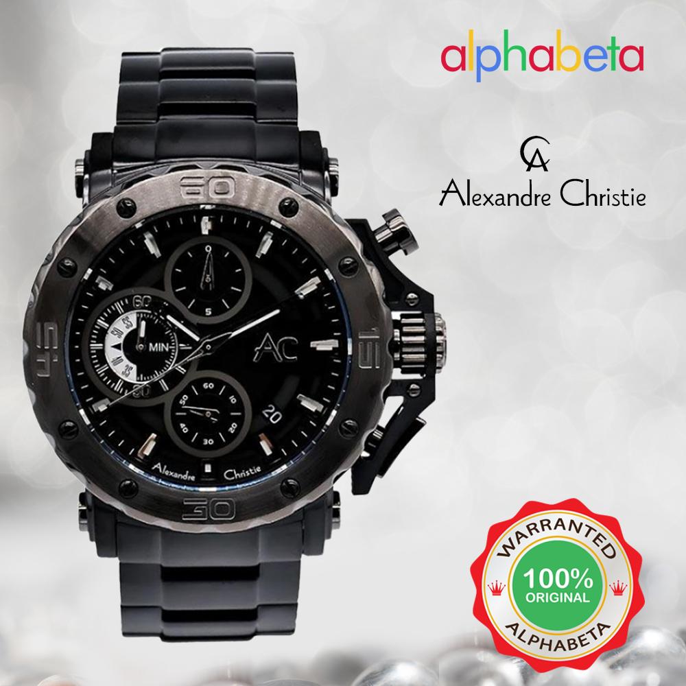 ALEXANDRE CHRISTIE AC 9205 MCBEPBA MAN SPORT BLACK DIAL DIJAMIN ASLI