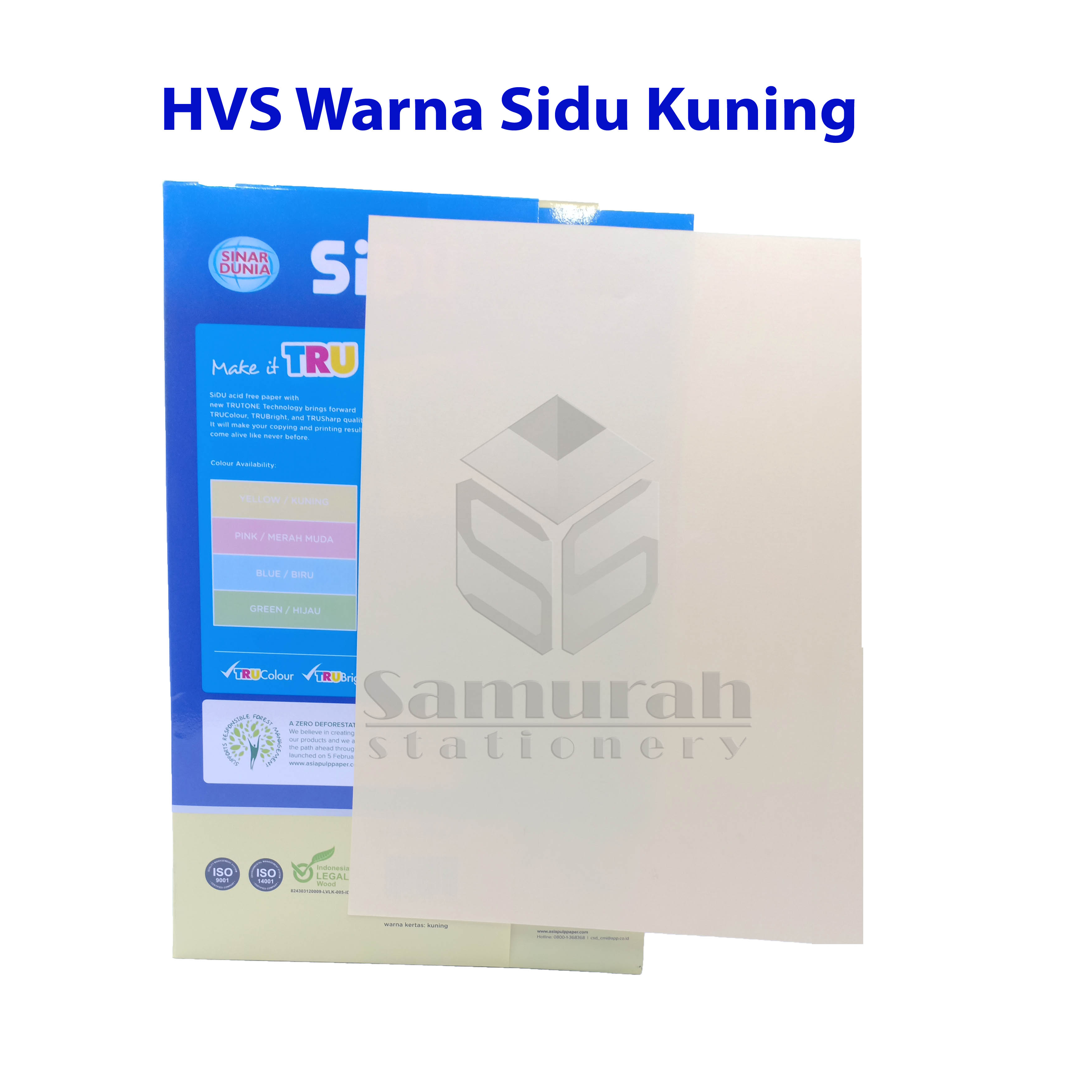 Kertas Hvs Sinar Dunia Folio F4 70 Gsm Warna Kertas Sidu F4 Warna 70