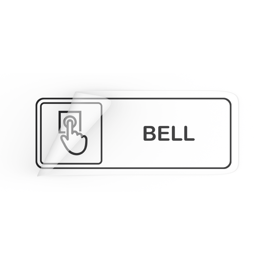 Bell Button Wall Sticker Bell Button Stiker Penanda Bell Bell