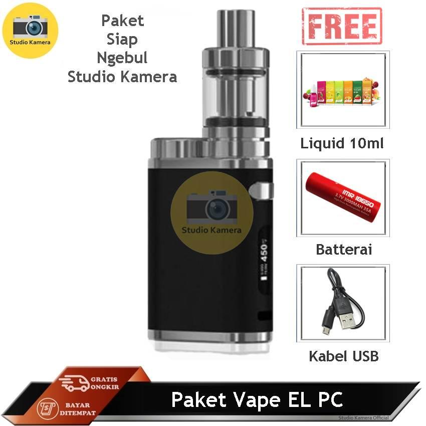 Studio Kamera - Vape Murah Siap Ngebul EL PC Vape / Rokok Elektirk Murah 75 W 5V Stater Kit + Free Baterai Liquid dan Kabel Data Studio Kamera - Vape Murah Siap Ngebul EL PC Vape / Rokok Elektirk Murah 75 W 5V Stater Kit + Free Baterai Liquid dan Kabel Data
