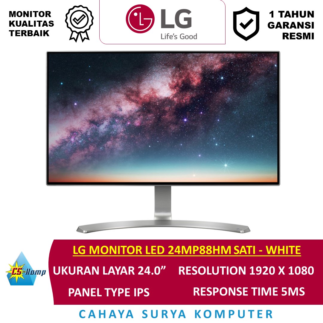 LG MONITOR LED 24MP88HM SATI - WHITE | 24" inch | 1920 x 1080 | IPS