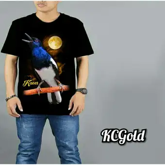 Kaos Distro Kaos Cowok Keren Gambar Burung Kicau Kacer Gold