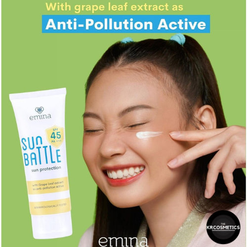 Emina Sun Battle Sun Protection sun screen SPF45 PA+++ 30ml Lazada Indonesia