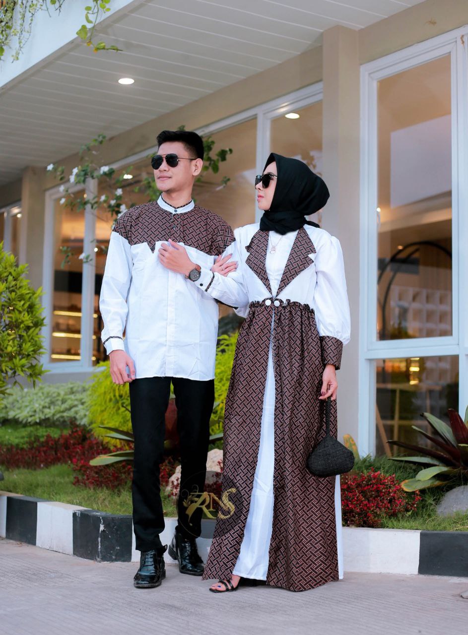 COUPLE BAJU MUSLIM KELUARGA NEW MOTIF / COUPLE BAJU LEBARAN KELUARGA