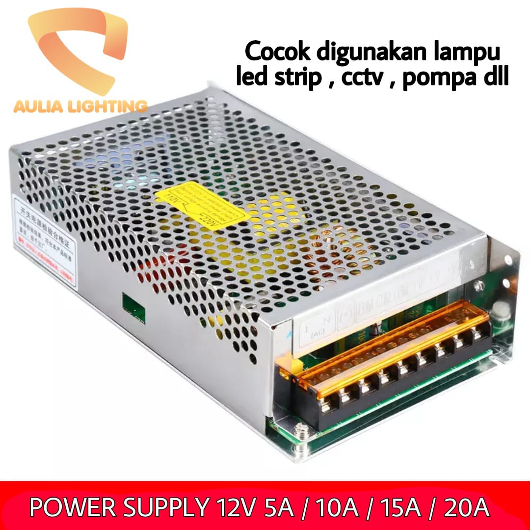 Murni Power Supply Psu 12v 10a 15a 20a 10 Ampere 15 A Travo Led Strip