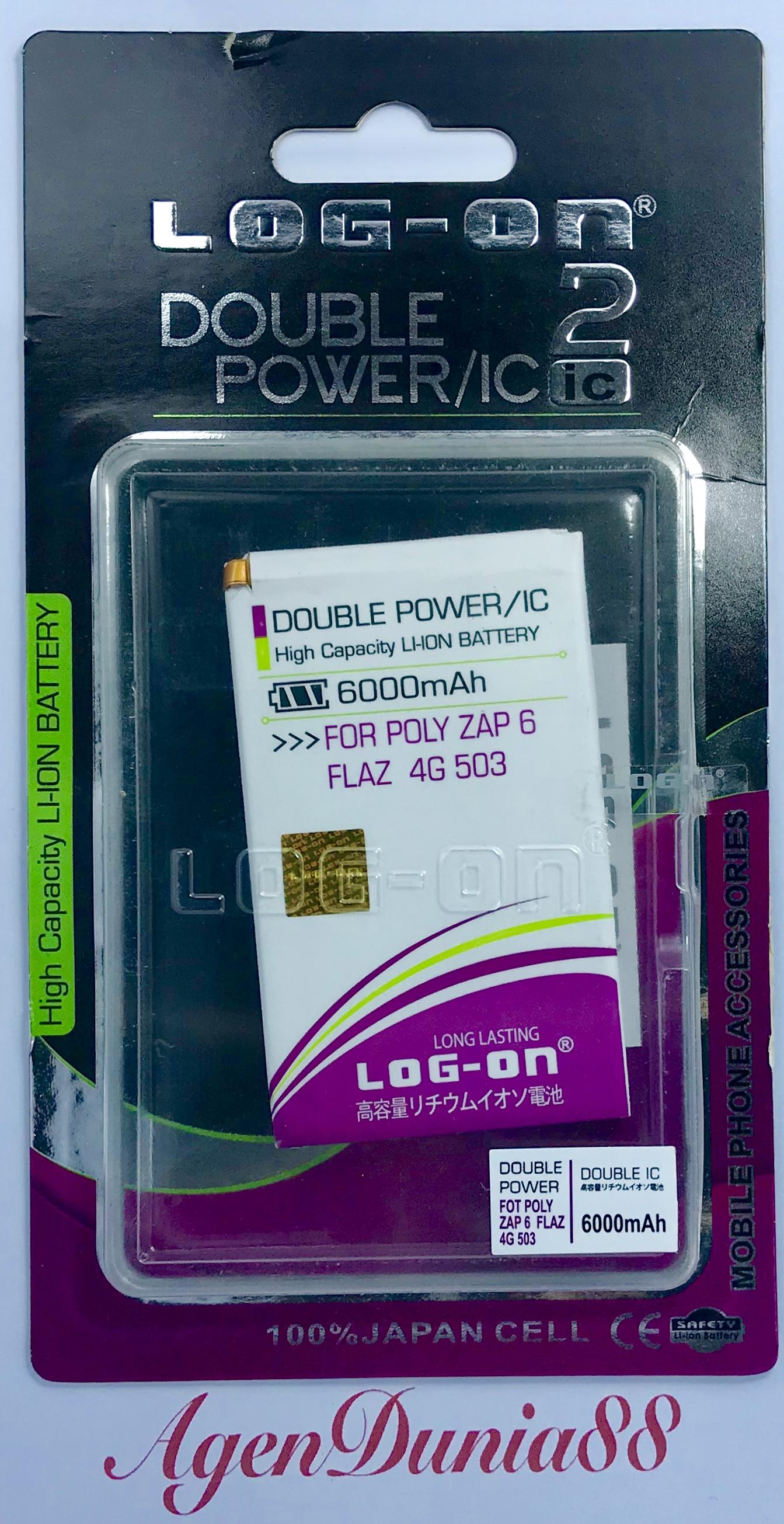 BATERAI POLYTRON ZAP 6 FLAZ 4G 503 - PL-8AN5 - LOG ON DOUBLE POWER BATTERY