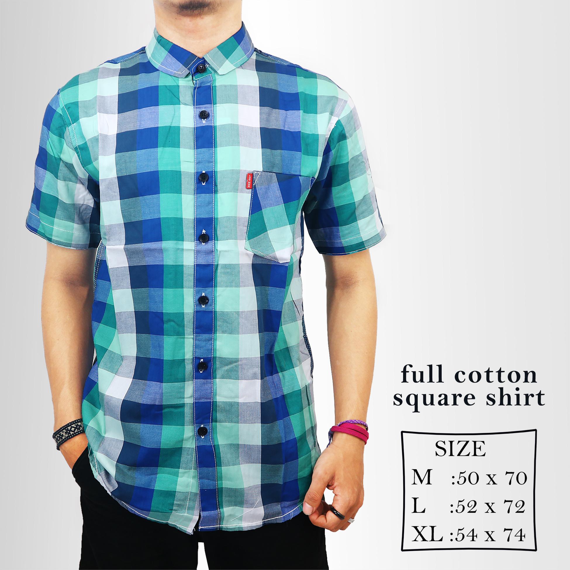 Sigai Store KEMEJA KOTAK PRIA LENGAN PENDEK (M,L,XL) /KEMEJA KOTAK / KEMEJA CASUAL /KEMEJA PANTAI/KEMEJA DISTRO/HEM PRIA/KEMEJA HITAM / KEMEJA LENGAN PENDEK