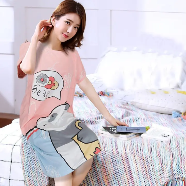 Raisha Daster Tidur Import Quality Daster Korea Viral 2020 Daster Wanita Motif Kartun Lazada Indonesia