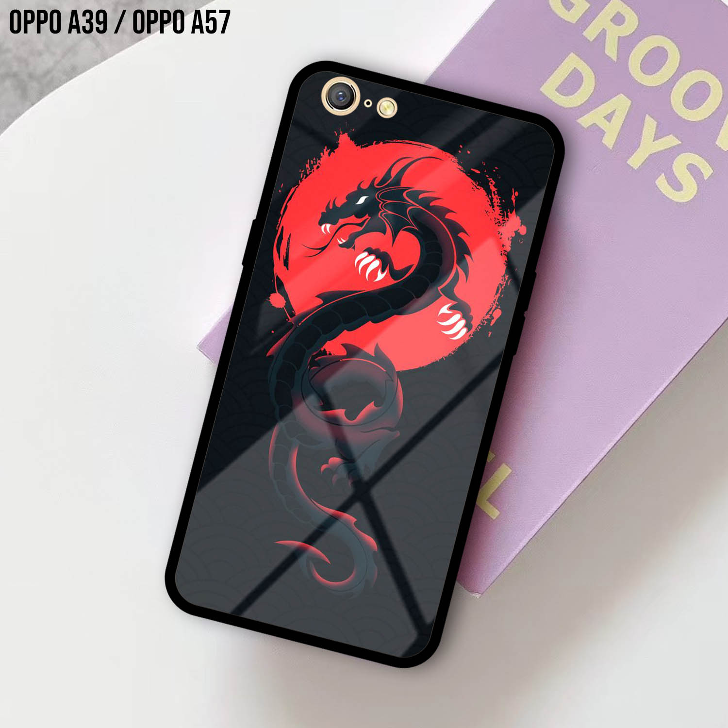 Case Oppo A39 Oppo A57 Soft Case Hard Case Glass Kaca Fashion Dragon Aeshetic Keren [ Beli