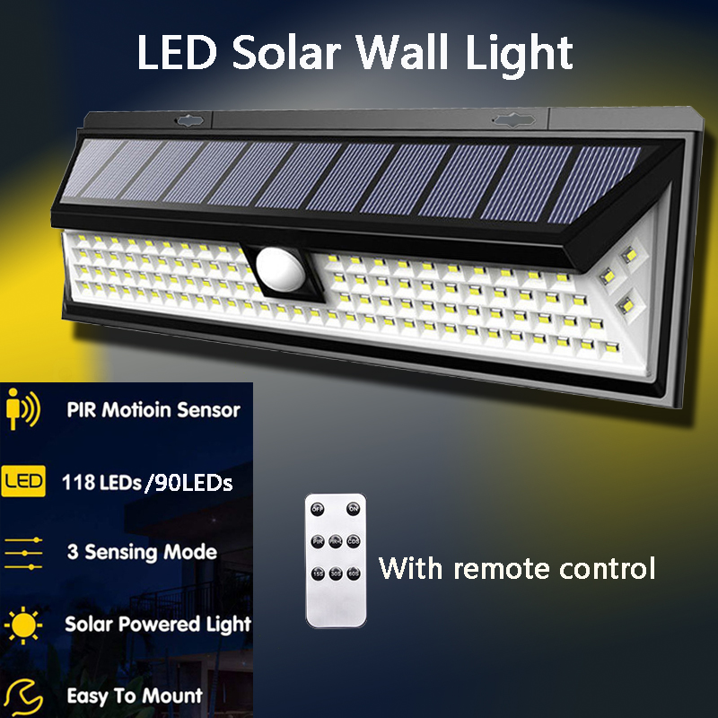 54 led solar motion sensor light