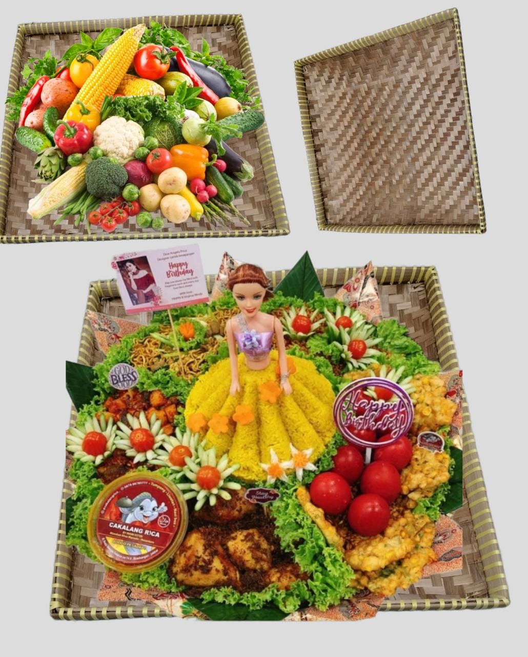 TAMPAH BAMBU KOTAK / NAMPAN KOTAK BAMBU / NYIRU TUMPENG NAMPAH TUMPENG