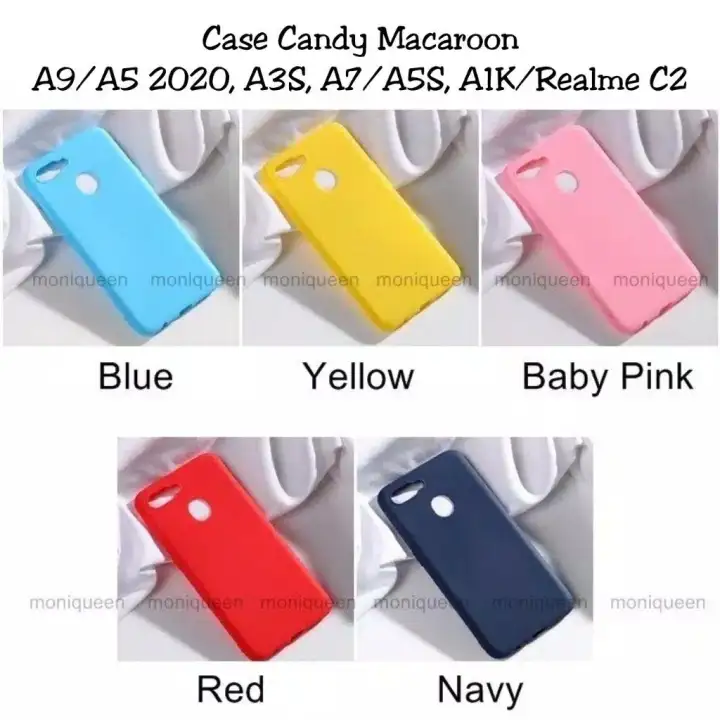 Soft Case Candy Macaroon Oppo A9 A5 2020 A7 A5s A1k Realme C2 A3s Silikon Casing Soft Merah Pink Kuning Biru Navy Lazada Indonesia
