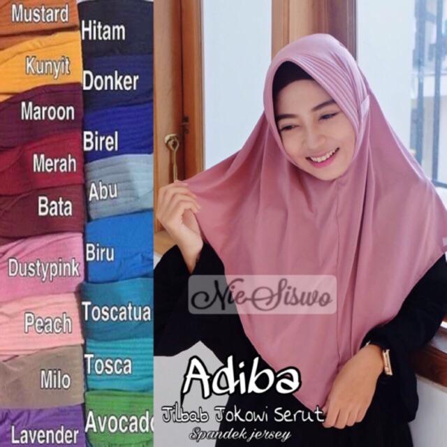 Terbaru grosir solo JILBAB INSTAN PET JOKOWI ADIBA SERUT JERSEY SUPER