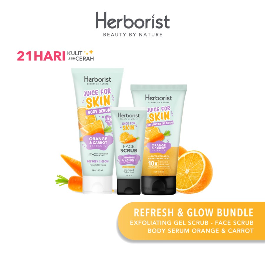 Herborist Paket In Juice For Skin Body Serum Face Scrub Exfoliating Gel Herboris